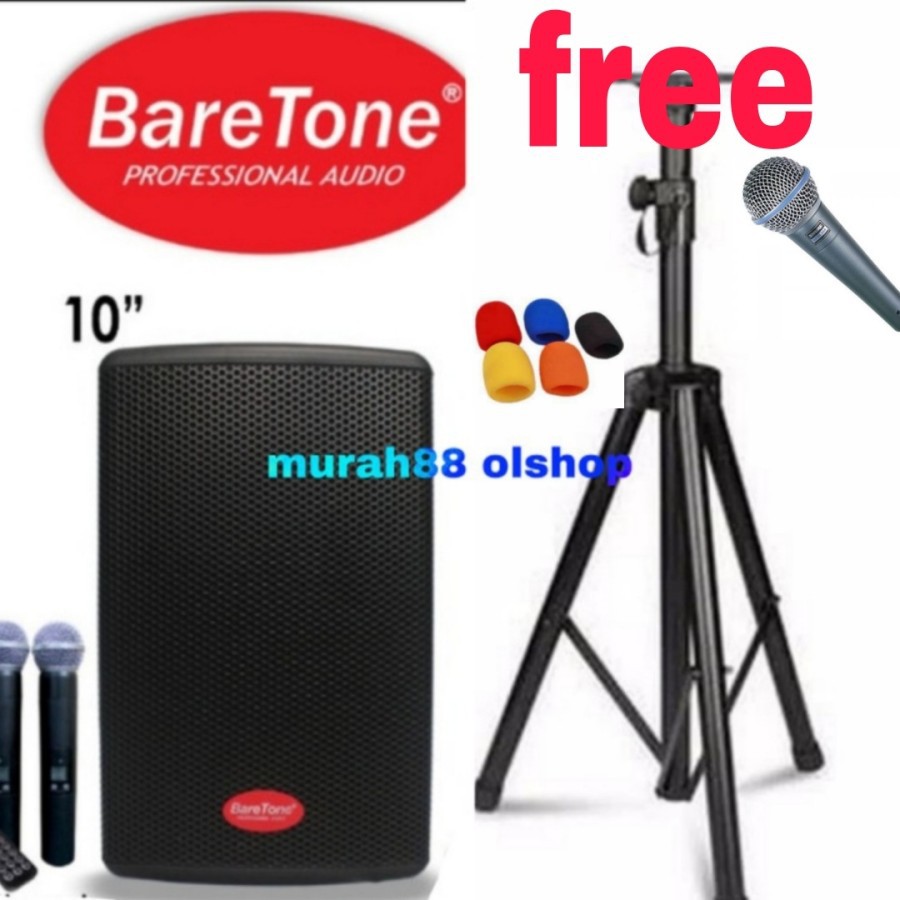 Speaker Aktif Portable Baretone Max 10c bonus cek dekripsi