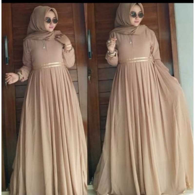 Gamis Polkadot Monalisa Remaja Ania 14 New Monalisa Premium Dress Muslim Baju Remaja Dewasa Pakaian 