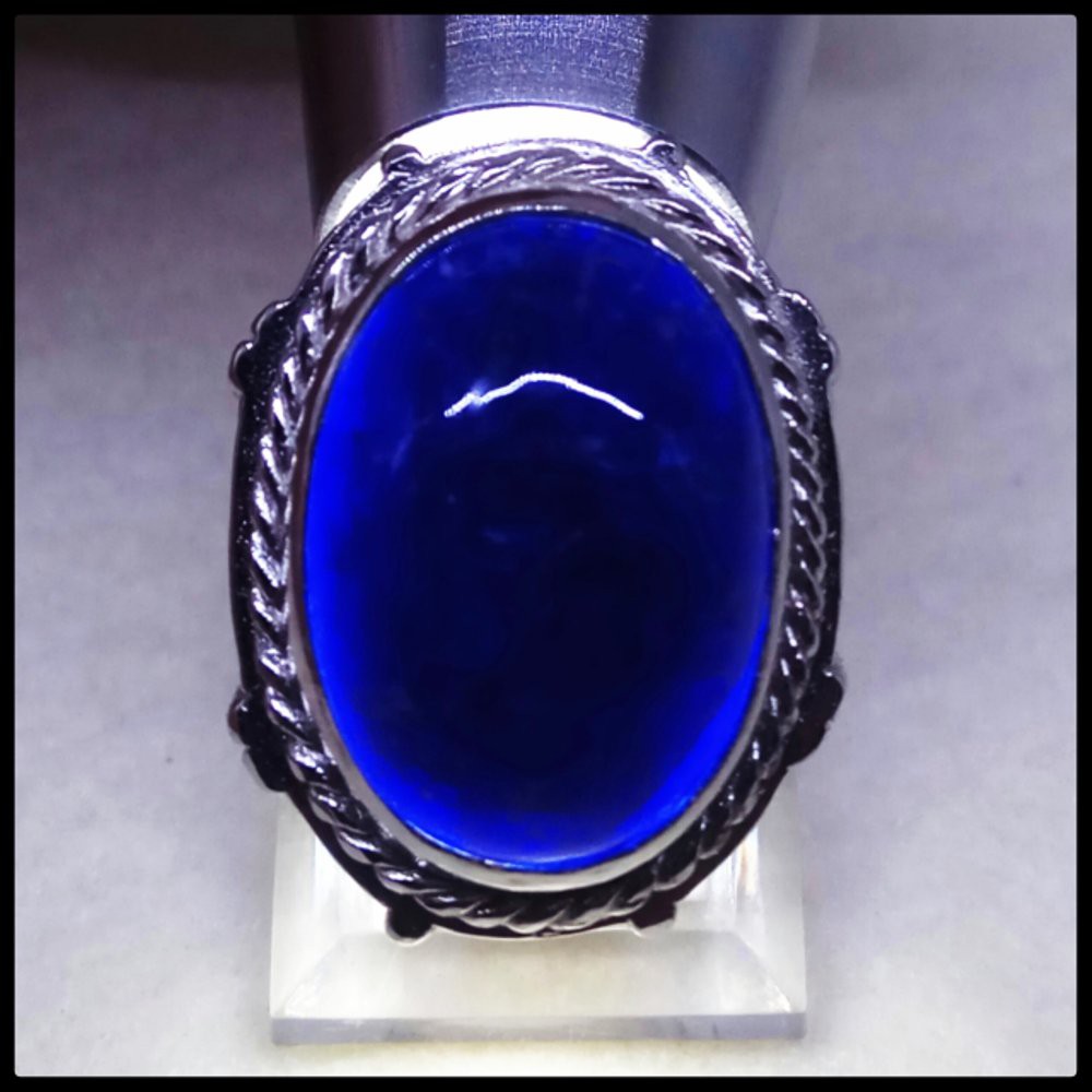 CINCIN BATU AKIK NATURAL PIRUS PINGLON / SODALITE SUPER PREMIUM BIG SIZE !!!