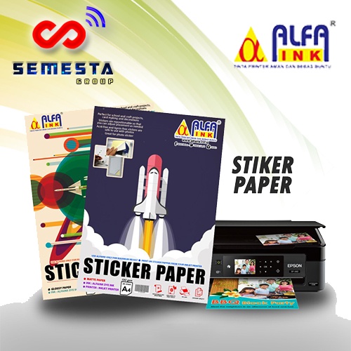 ALFAINK STICKER PAPER GLOSSY 130GSM