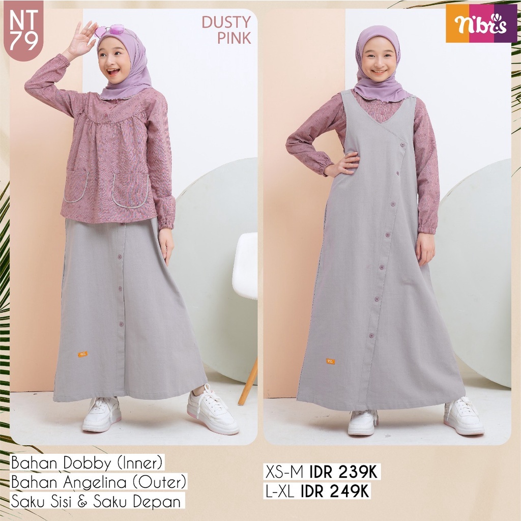 NIBRAS TEENS NT 079 READY WARNA DUSTY PINK DAN NAVY