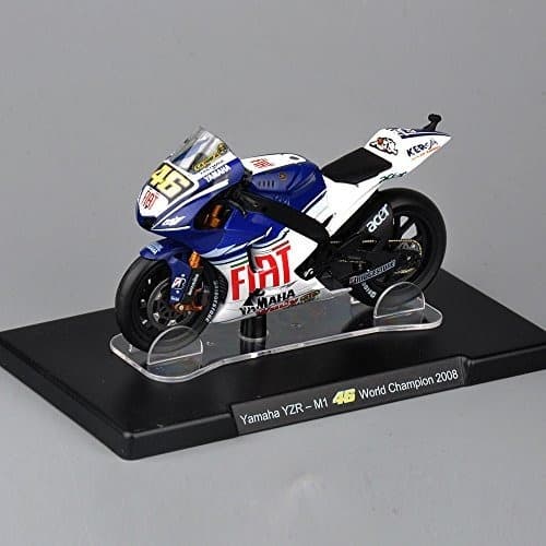 DIECAST MINIATUR DCS556 VALENTINO ROSSI 2008 YAMAHA YZR M1 LEO MODELS MOTOGP