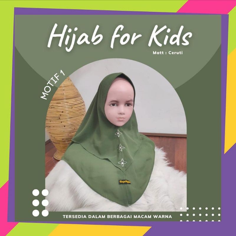 Jilbab Ceruti Anak Payet Bintang