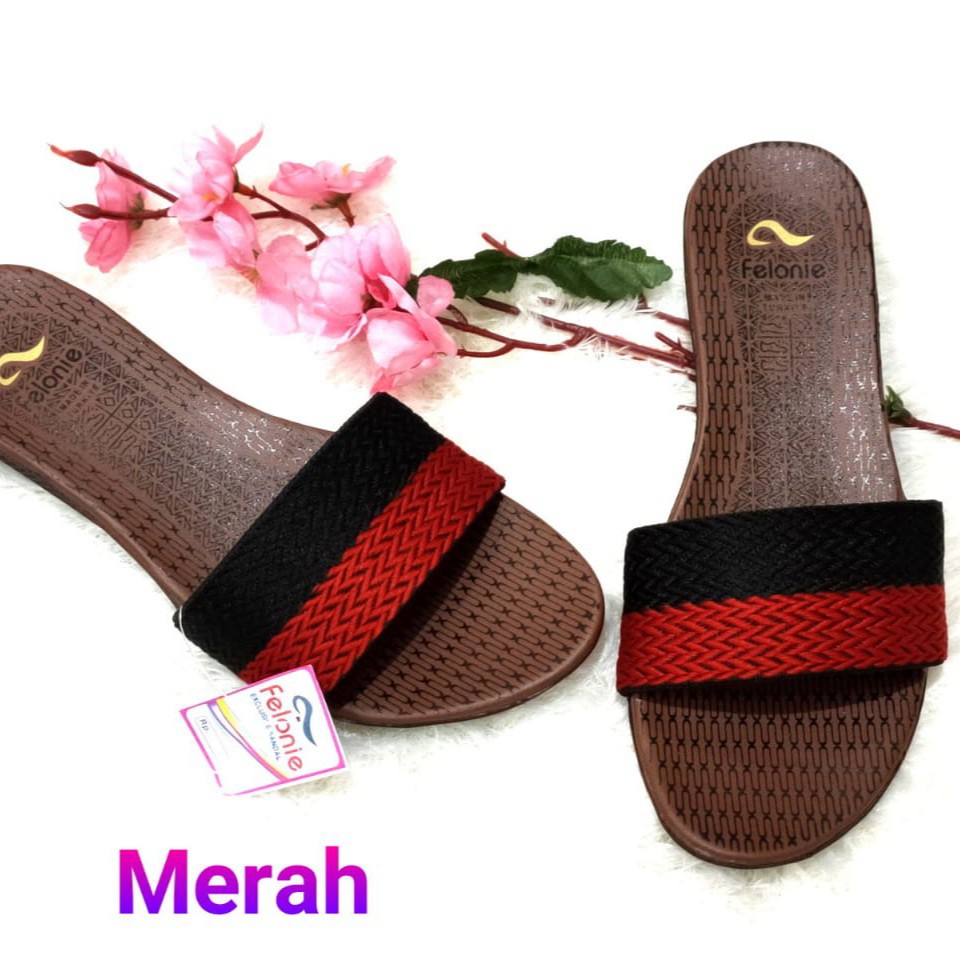 sandal wanita murah selop ( Felonie MRA 01 2 warna + DH 01 ) turki rajut terbaru