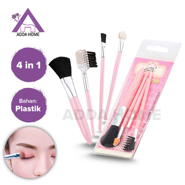 Adda Home - Alat  Make Up set 4 pcs  kuas brush masker wajah