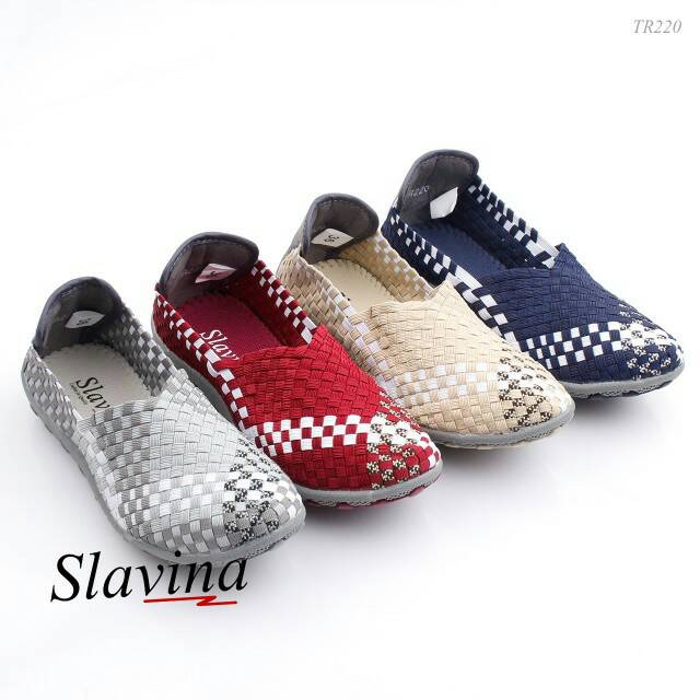 Slavina Flat Rajut TR220 Original Sepatu Wanita Import Batam
