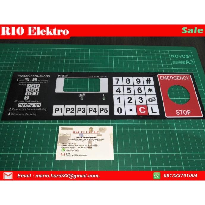 

Stiker Keypad Tatsuno ( Hitam ). Anti Gores