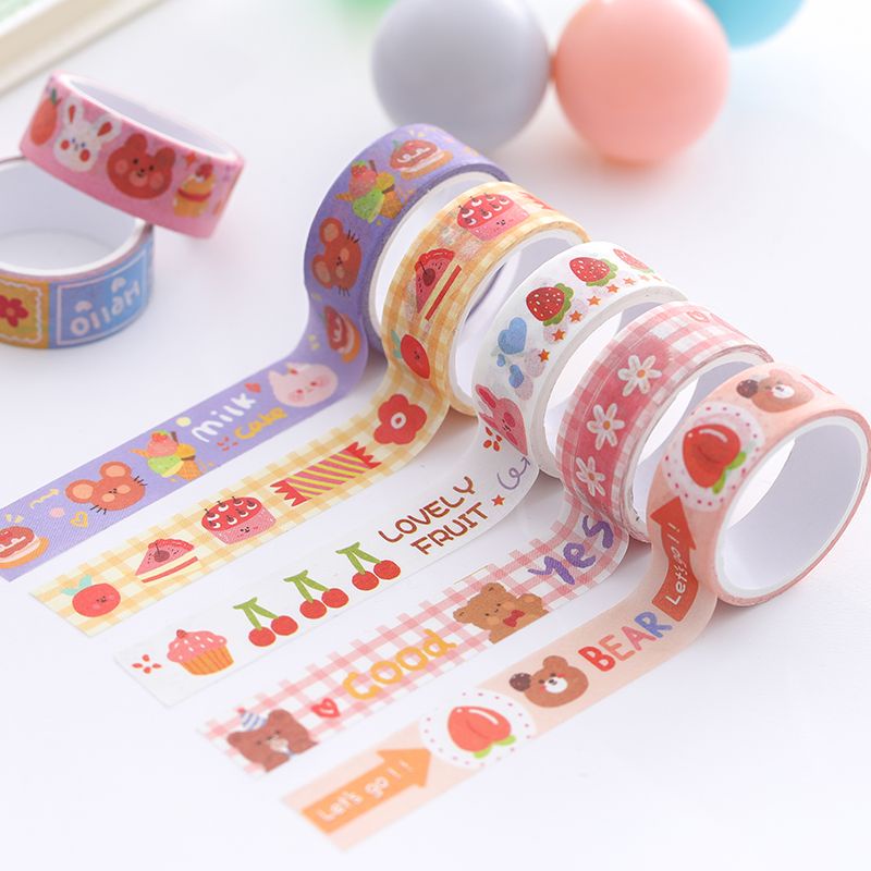 

Washi Tape Karakter Lucu Masking Tape Warna Warni Scrapbook Journal asternoon.id