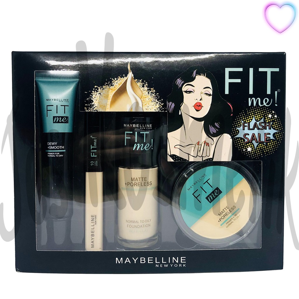 Kosmetik MYB Make Up Set Flash Sale 4 in 1 Wajah Bedak Padat Foundation Primer / Grosir Kosmetik