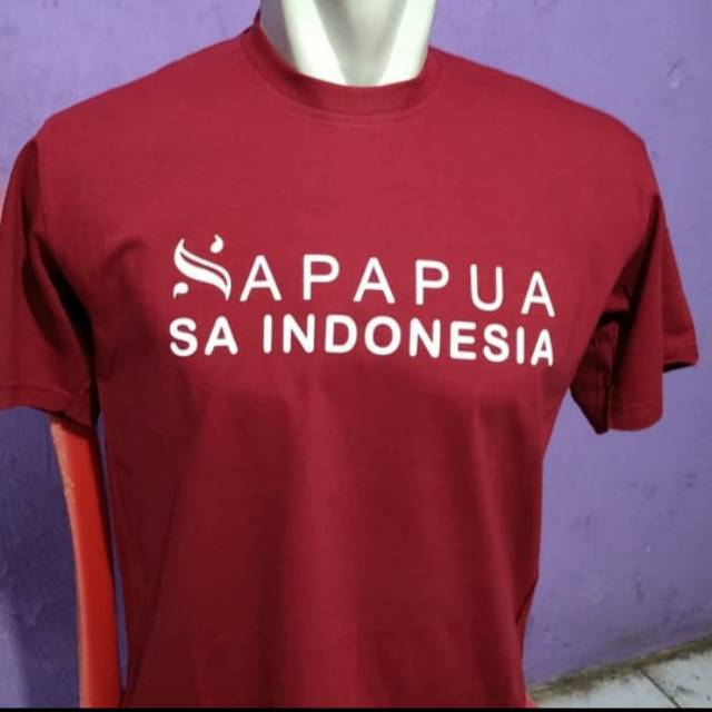 Tshirt baju kaos SAPAPUA SAINDONESIA Cinta Tanah Air terlaris