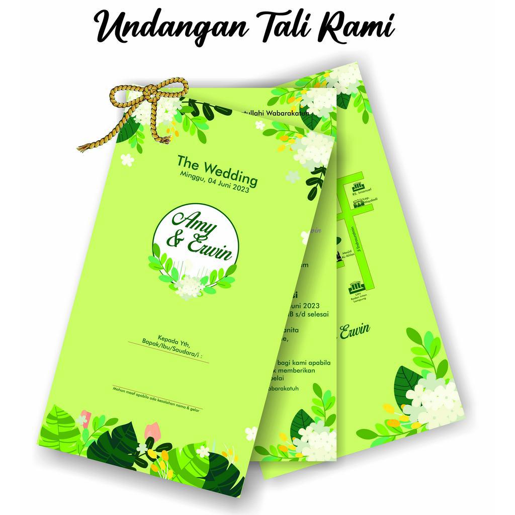 undangan, undangan tali rami, undangan lembar 3, undangan murah, undangan full colour, undangan simp