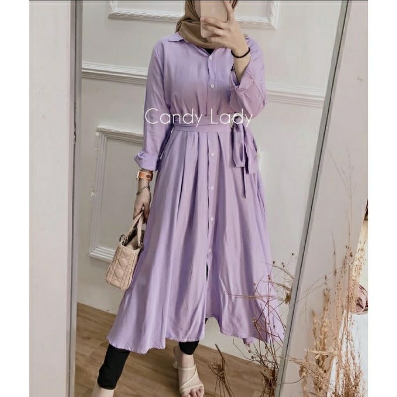 TUNIK SOLANA FULL KANCING DAILY BUSUI WANITA TUNIK