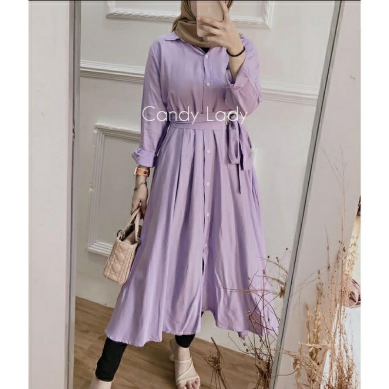 TUNIK SOLANA FULL KANCING DAILY BUSUI WANITA TUNIK