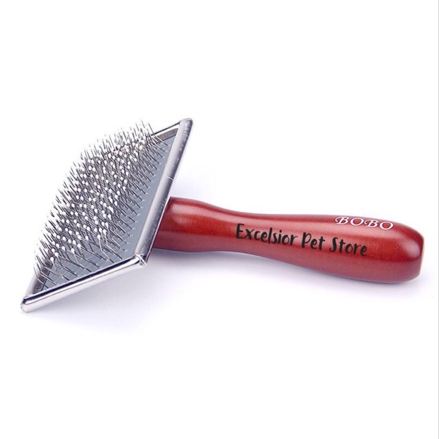 Sisir anjing &amp; kucing / pet slicker brush wooden handle