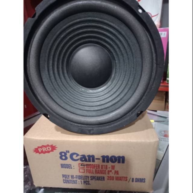 Speaker Cannon Spiker 8" woofer canon Pro 818w 8 inch 200Watt