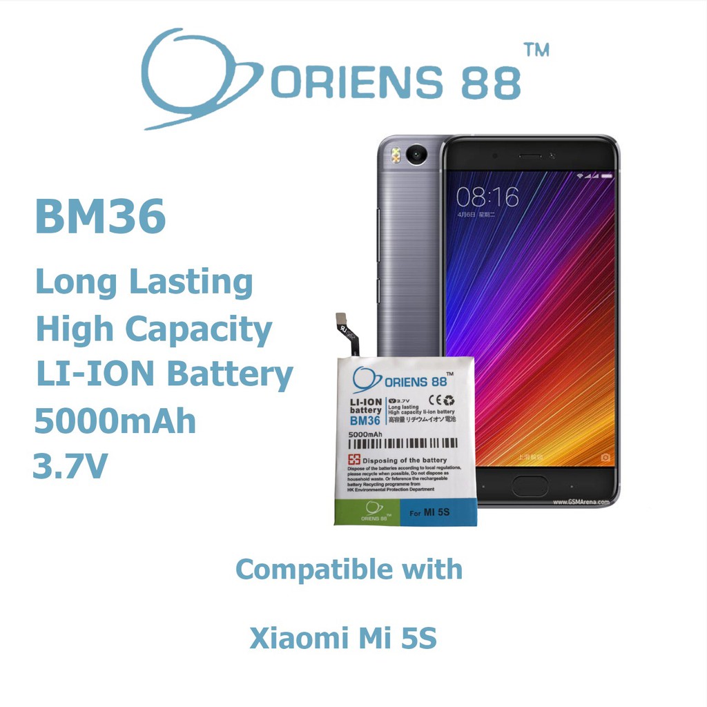 Baterai Batre Battery Double Power OR88/Oriens88 Xiaomi Mi 5S BM36