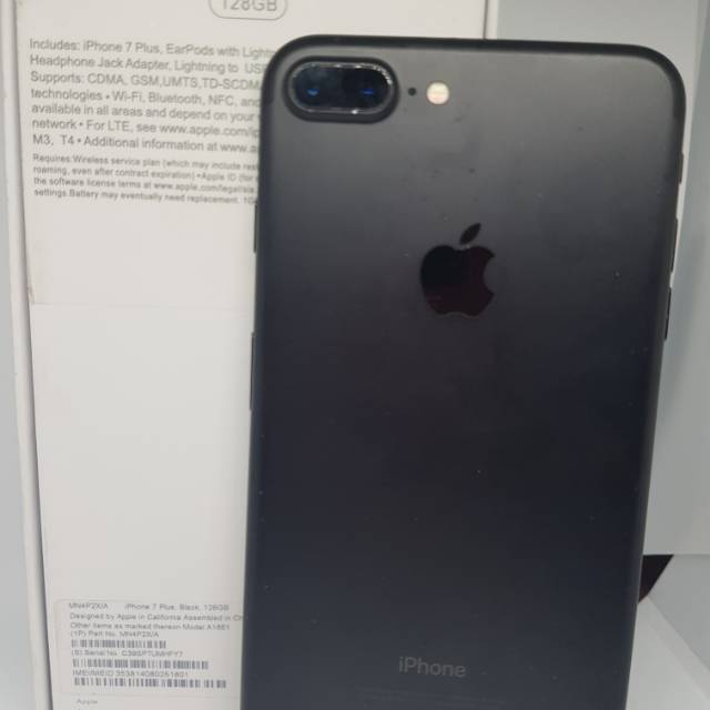 IPHONE 7 PLus 128Gb blackmatt fullset muluss ex inter ori