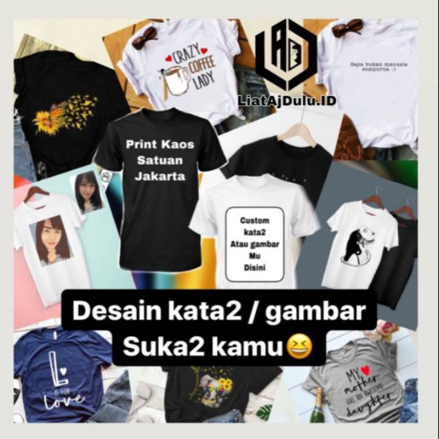 Custom Kaos Satuan Print DTG 24s