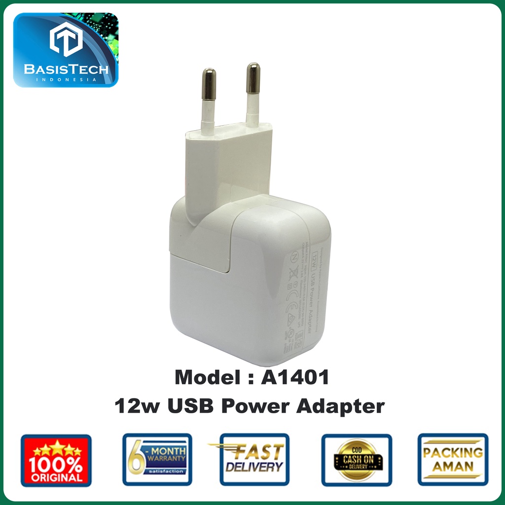 ADAPTER KEPALA CHARGER USB IP 12WATT POWER ADAPTER A1401 - ORI