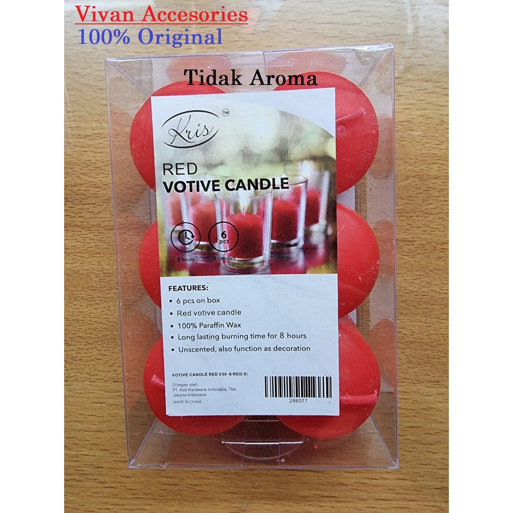 Lilin Tealight Citronella / Lilin Pengusir Nyamuk /Lilin Aromatrapi 8jam 1box isi 6pcs