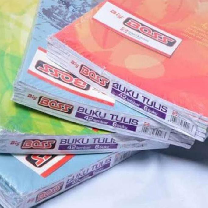 

WH8@8X .,Buku Tulis Sekolah Big Boss [Isi 42 Lembar/6 Buku] / Write Book Bigboss [1 Pack]|.,,.