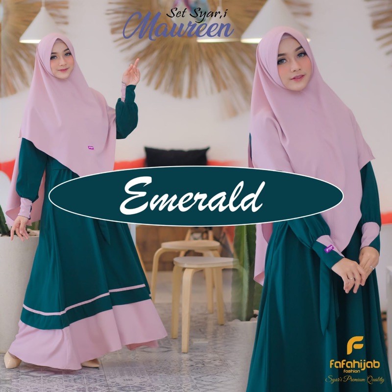 SALE Gamis Maureen set Khimar ori by FAFA HIJAB