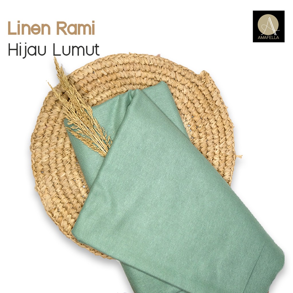 1/2 meter Kain Katun Linen Rami Bahan Kulot Kemeja