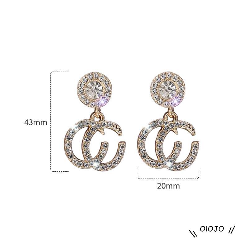 【COD】Anting Tusuk Sterling Silver 925 Hypoallergenic Hias Berlian Imitasi Mewah Untuk Wanita