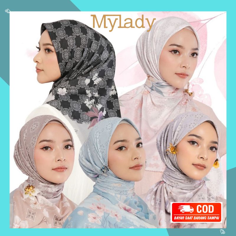 Kerudung My Lady Intan Hijab Motif INTAN SERIES Ultrafine DIXI Jilbab Segiempat Terbaru Original MyL