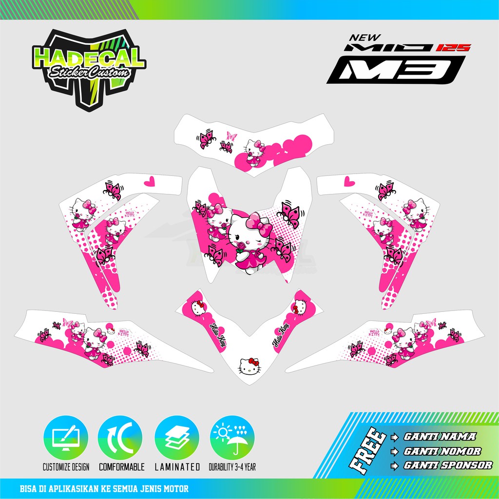 DECAL STICKER MIO M3 HELLO KITTY