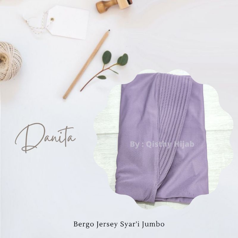 Danita Bergo Jumbo Syar'i | Hijab Instan Syar'i | Khimar Daily Instan Bergo Original | Hijab Menutup Dada | Kerudung Instan Jersey | Hijab Bergo Jersey Jumbo | Hijab jersey Khimar Murah | Khimar Jumbo  Syar'i | Jilbab Pengajian | Khimar Jumbo Premium-Lilac