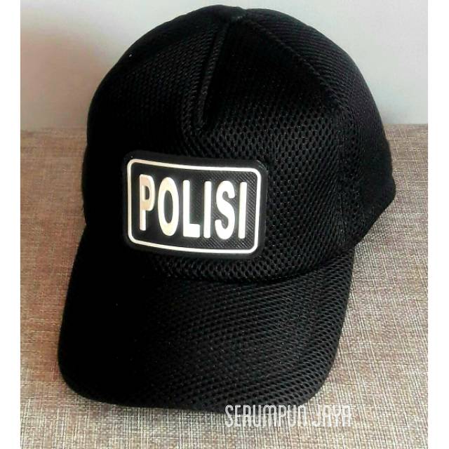 TOPI P O L I S I DOUBLE MESH - TOPI JARING DOUBLE MESH VELCRO + PATCH