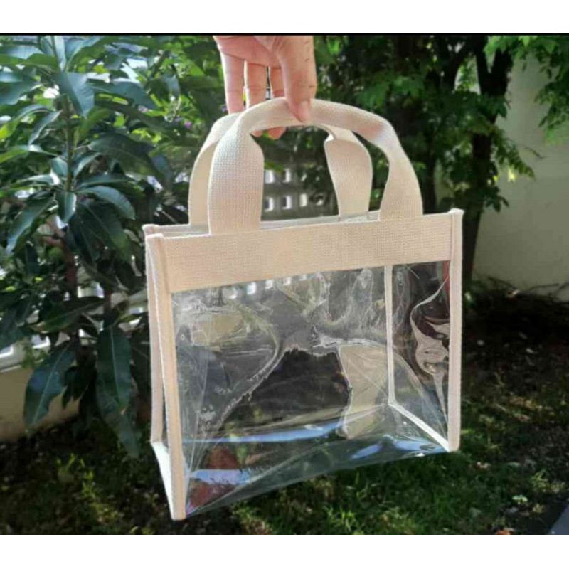 tas mika pvc tas hampers tas packaging hampers clear bag pvc