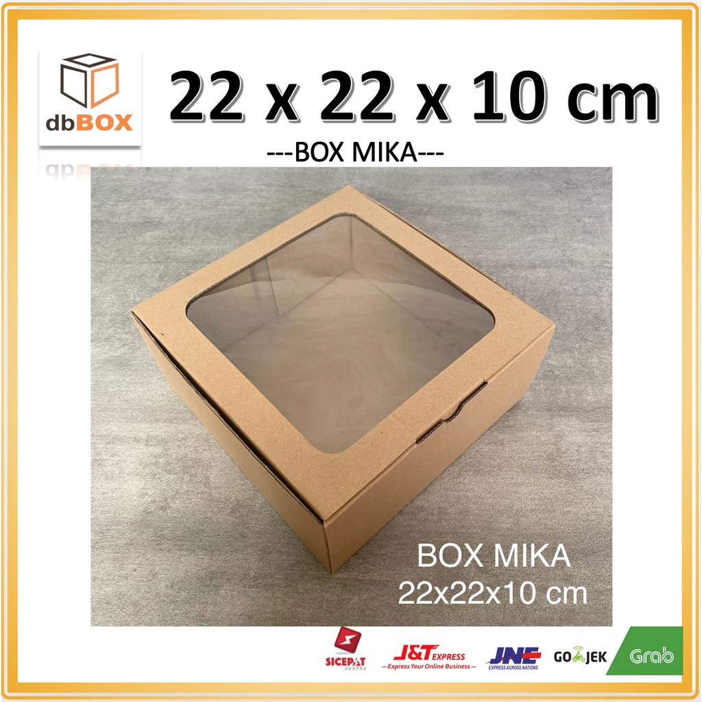

BOX MIKA 22x22x10 kardus die cut, untuk kue hampers gift box MIKA MIKA