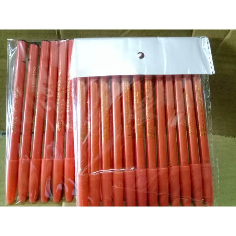 (12pcs) Pensil alis davis oren hitam / coklat