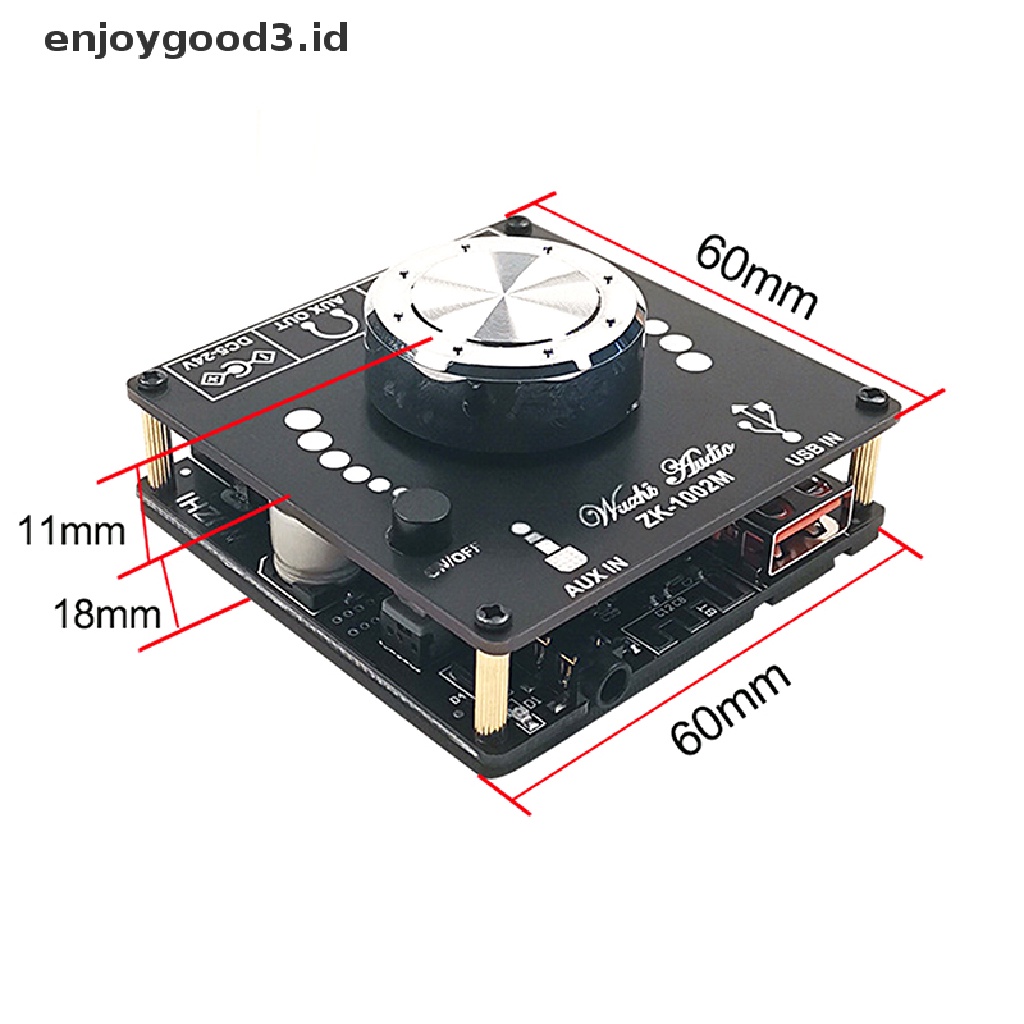 [id] ZK-1002M 100W+100W Bluetooth 5.0 Power Audio Amplifier Board Stereo Amplificador [dd]