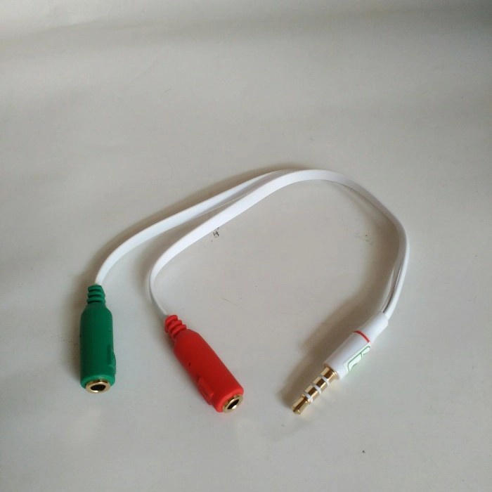 Kabel audio HF + Mic biasa / Kabel Audio Headset + Mic