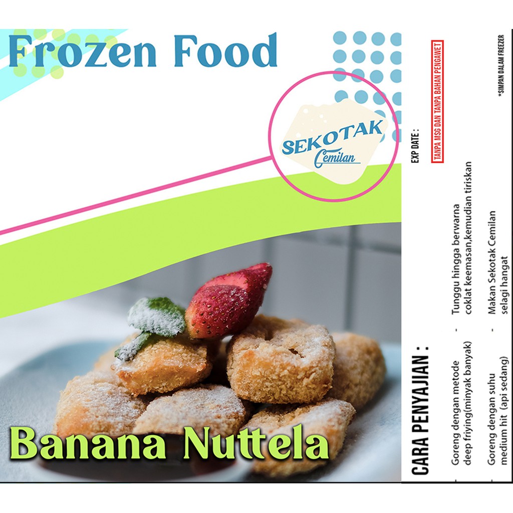 

Cemilan Frozen Food Beku BANANA NUTELLA non MSG dan Pengawet dari [Sekotak Cemilan]