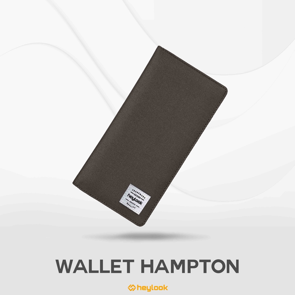 HEYLOOK Project - Dompet Pria Panjang Hampton Dompet Cordura Panjang Lipat Premium Pria Distro - BLACK