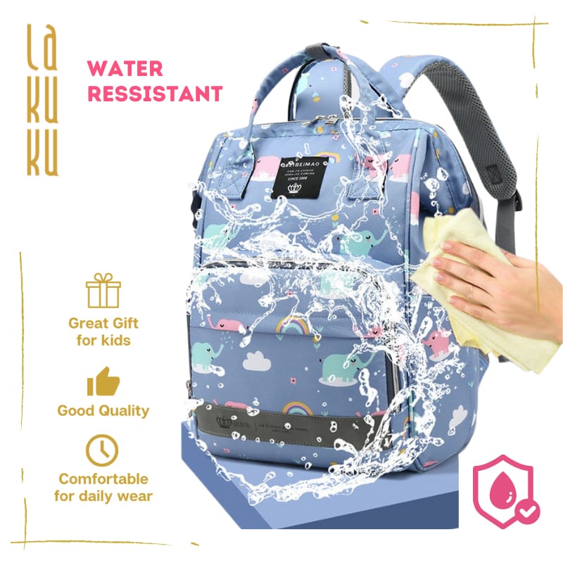 Lakuku - Diaper Bag Tas Ransel Perlengkapan Ibu Anak Bayi Serbaguna Anti Air Water proof