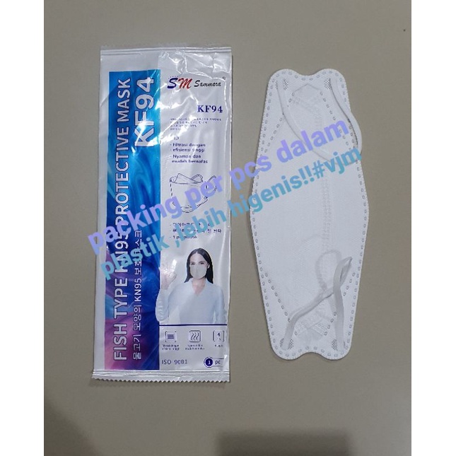 Masker Wajah Kf94/Masker Korea 4PLY/Anti Droplet /Packing per pcs Lebih Higenis/Sammora