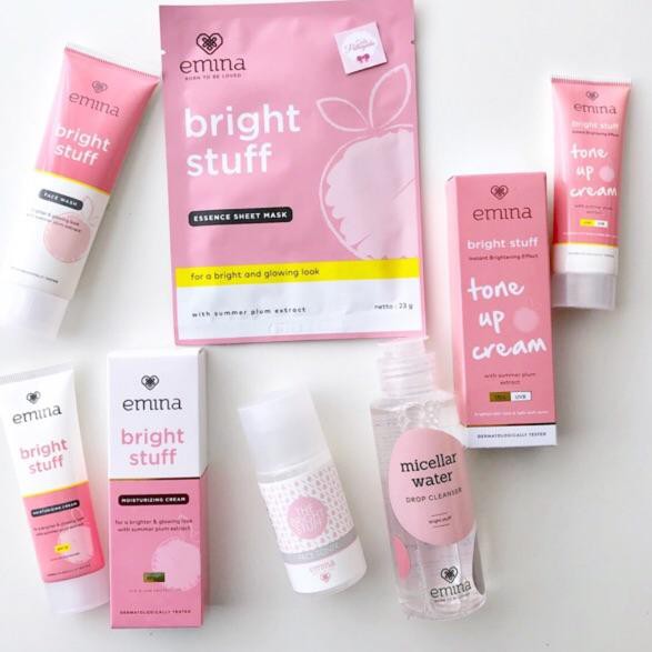 ♞⏚BRAND.ORI╦ Complete Set Emina Bright Stuff Paket Emina Bright Stuff Lengkap #