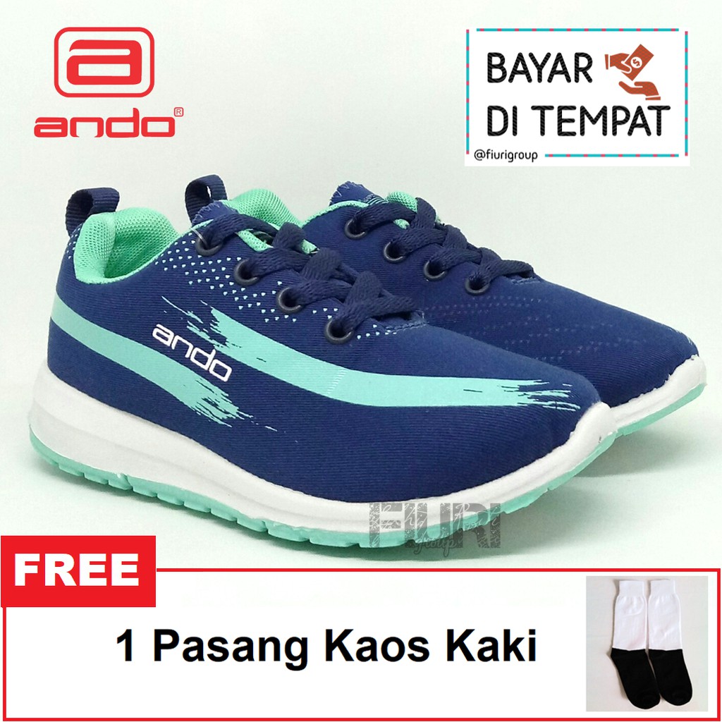 FIURI - ANDO ORIGINAL - LINDSEY 32-41 NAVY TOSCA - SEPATU SNEAKERS SPORT KANVAS SOL KARET ANAK PEREMPUAN - SEPATU KETS FASHION TRENDY WANITA DEWASA - SEPATU OLAHRAGA LARI FITNES SENAM KERJA KULIAH BERTALI CEWEK MURAH PROMO DISKON BONUS KAOS KAKI