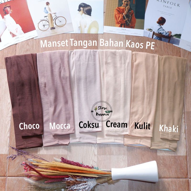 MANSET TANGAN wanita bahan kaos pe harga 1 pasang kiri dan kanan