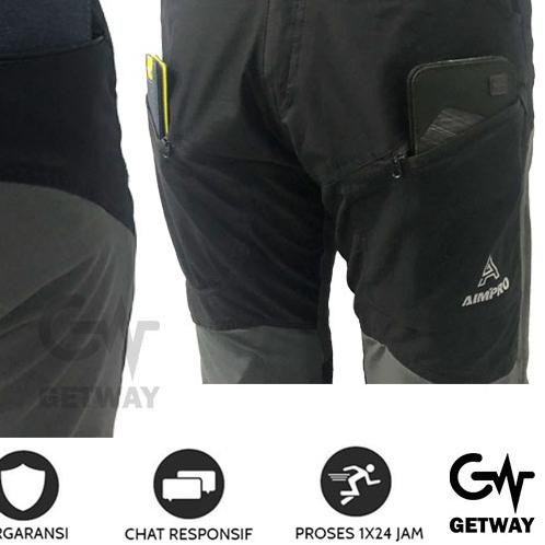▲ Celana Gunung Pria Cowok Hiking Panjang Outdoor Outdor Quickdry Cepat Kering Waterproof AIMPRO ✾