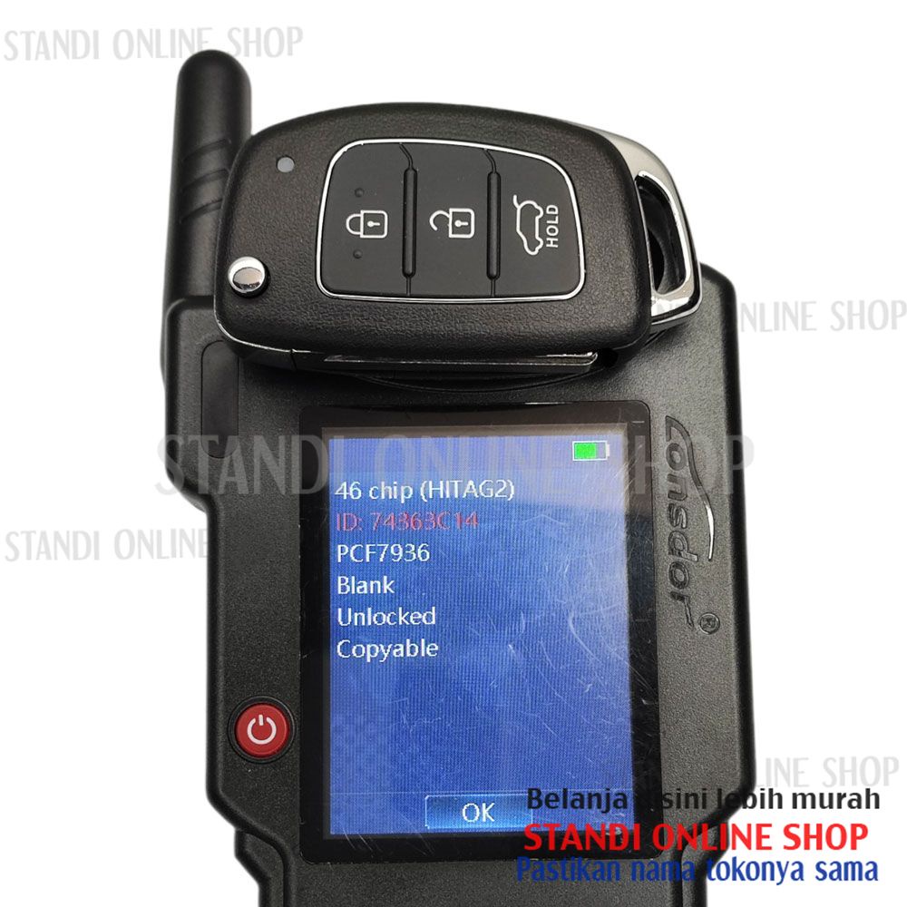 Remote Set Komplit Kunci Lipat Hyundai Santa Fe 433Mhz ID46