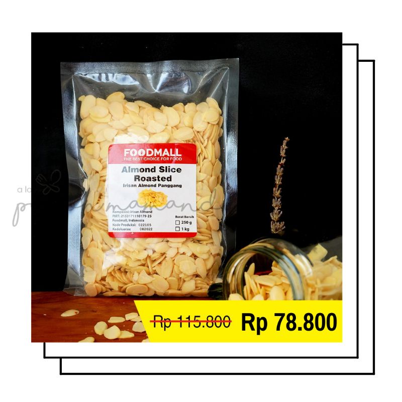 

Kacang Almond Slice Panggang 250gr & 1kg