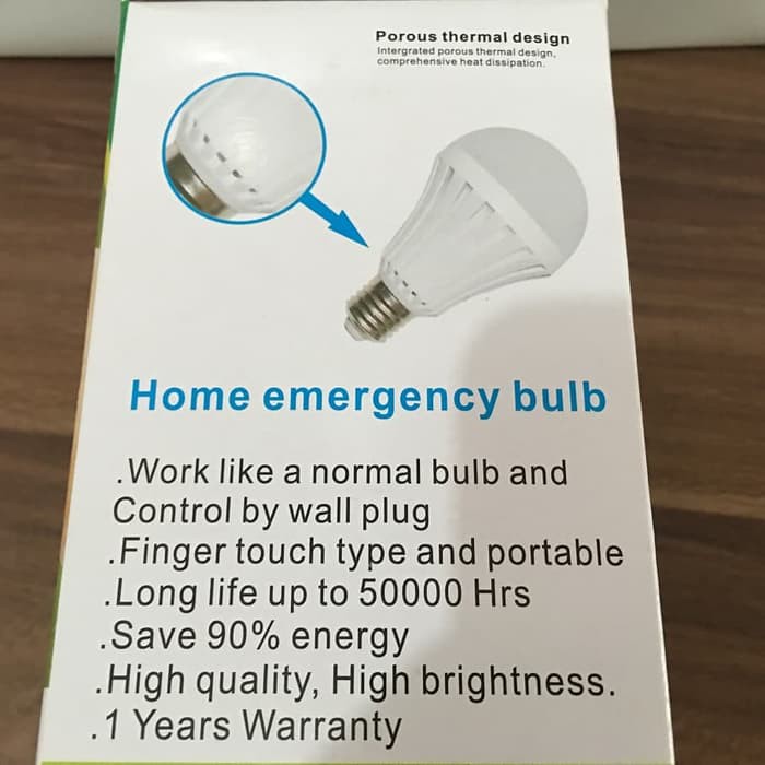 Intelligent Emergency Bulb LED Otomatis Nyala Saat Mati Lampu 9W Avera