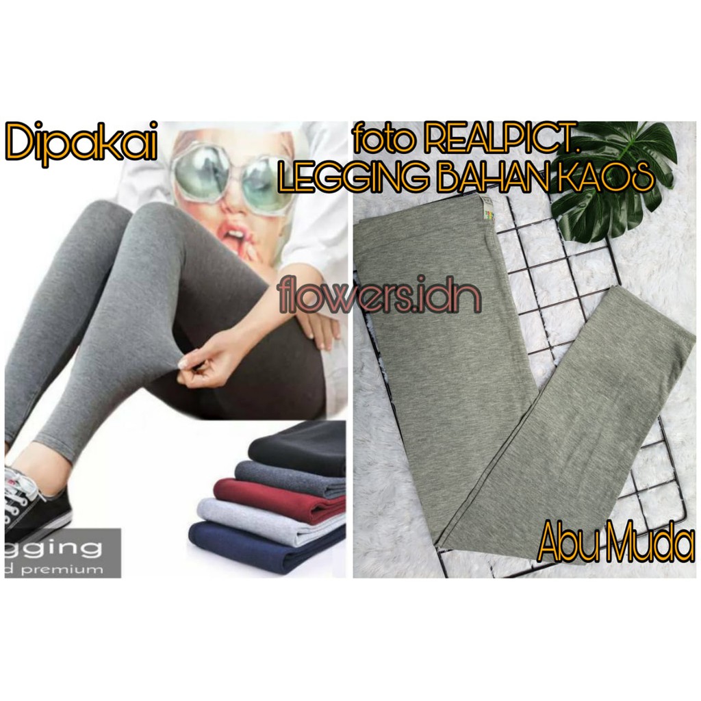 Celana Lejing Bahan Kaos ALL SIZE leging leggings legging Wanita Kekinian Korea