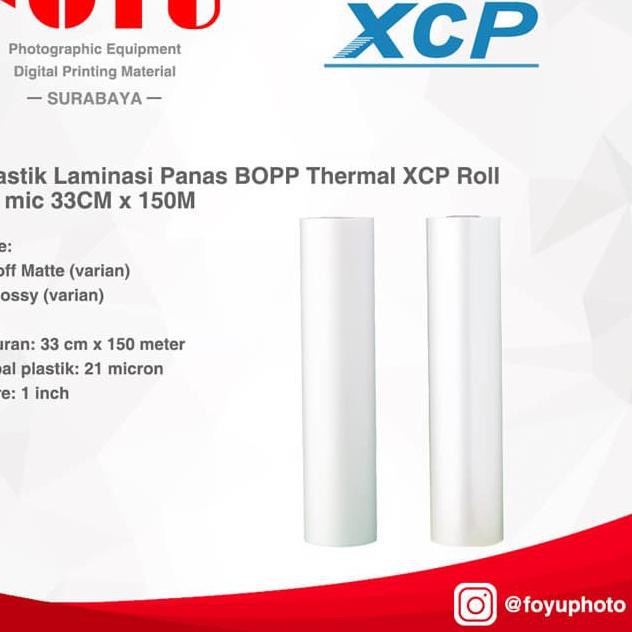 

Ready stok!164LI Plastik Laminasi Panas BOPP Thermal XCP Roll 21 mic 33CM x 150M - XCP